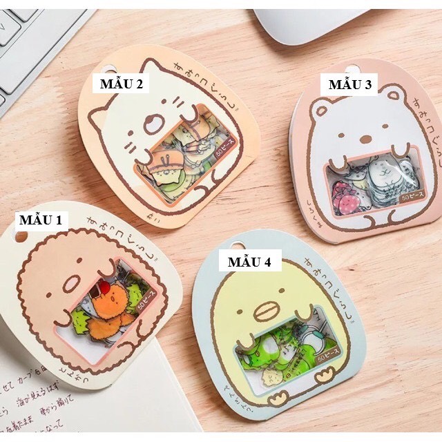 Combo 50 nhãn dán sticker hình gấu dễ thương Canarystore54