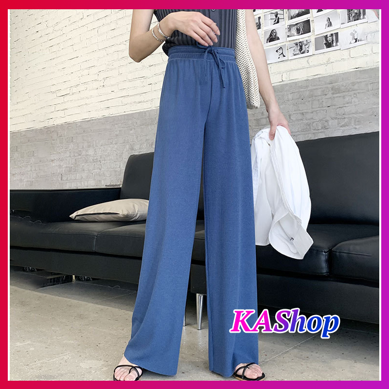 [HCM]Quần Culottes Cắt Lai lưng cao ống rộng suông dài hot hit - KAShop