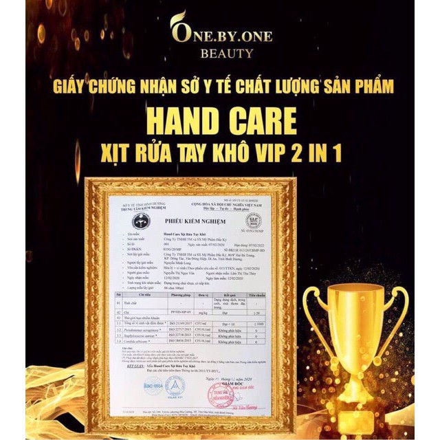 Gel Rửa Tay Khô Hand Care ( Tặng Kèm Khẩu Trang Vải )