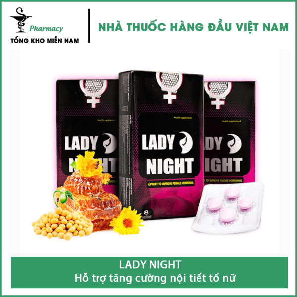 Combo mua 2 tặng ngay 1 - Viên Ngậm LADY NIGHT - hỗ trợ tăng cường nội tiết tố nữ - Hộp 8 viên – Tổng Kho MiềnNam cao cấp