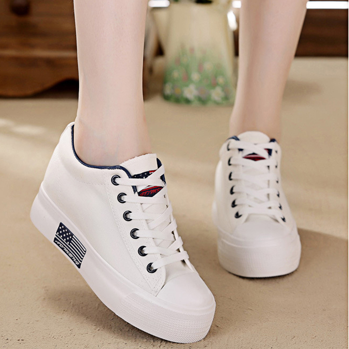 Giày Bata Vải canvas tăng chiều cao 7cm PS290-1345