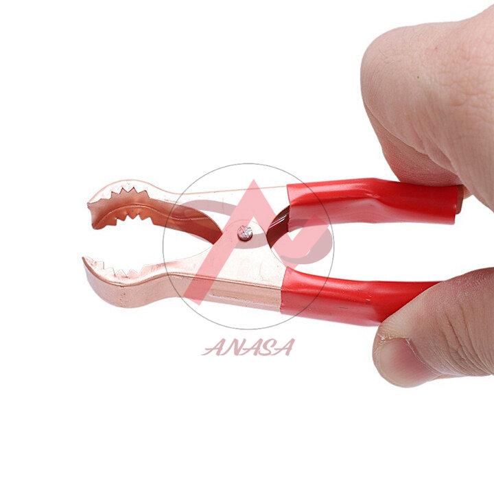 Kẹp Cá Sấu, Ắc Quy 10.5x6 cm (1 Cặp Đỏ Đen)