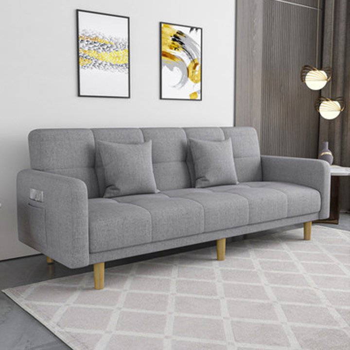 Ghế sofa phòng khách kết hợp giường nằm thông minh sofa bed đệm êm gấp gọn tặng 2 gối, khăn trải điều chỉnh kích thước chọn nhiều màu ghế