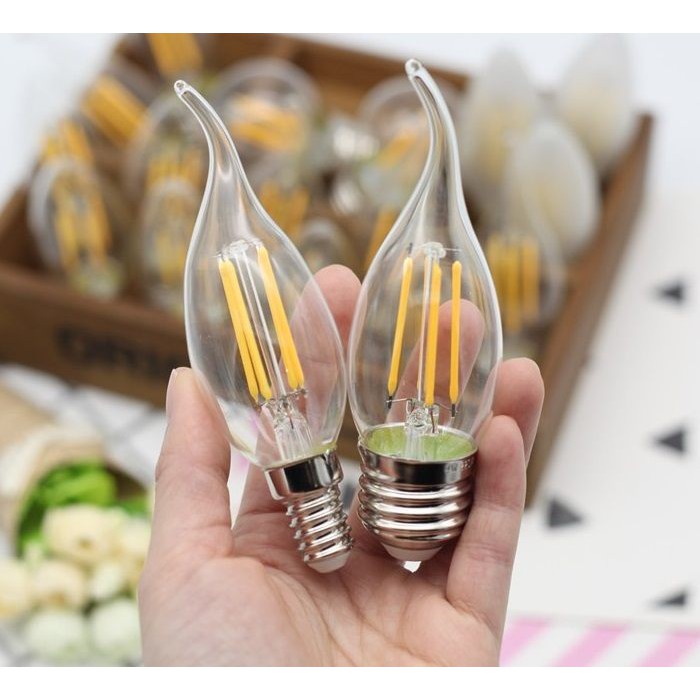 Bộ 8 bóng đèn Led Edison C35 4W hình nến đui E14