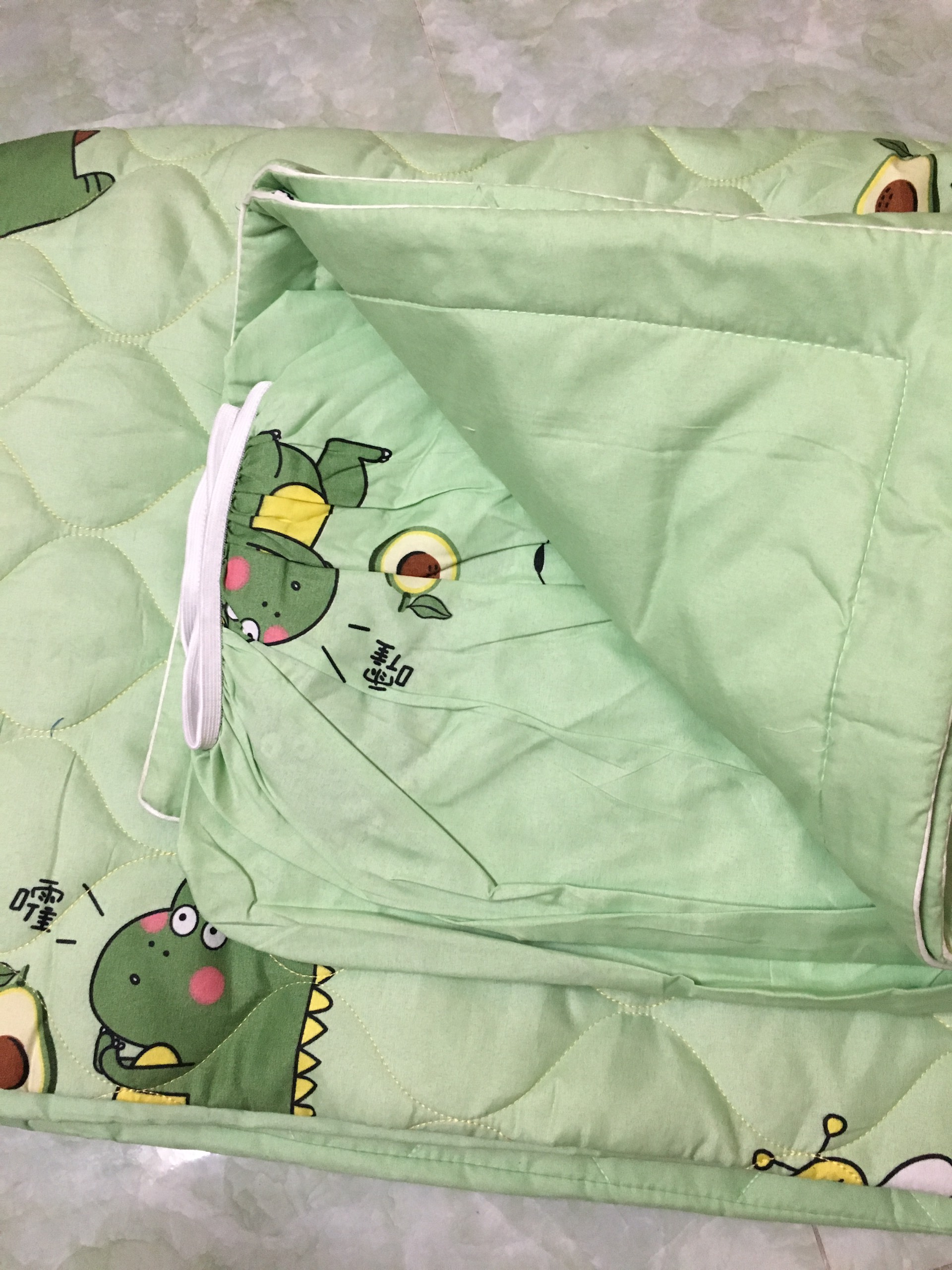[HCM] [Giá Hot] Chăn Cotton Poly Khủng Long Xanh Siêu Dễ Thương