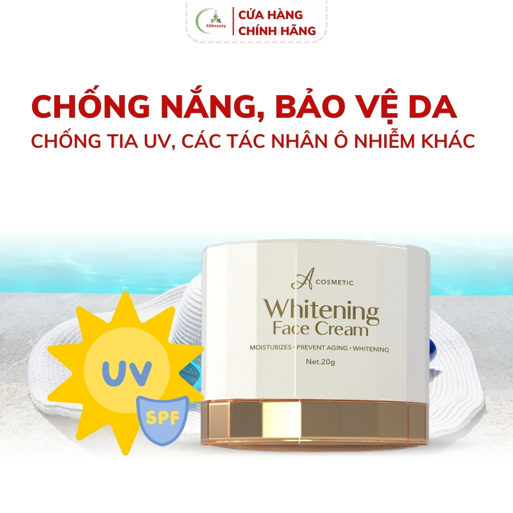 Kem face pháp Mềm acosmetics, dưỡng trắng da mặt 20g