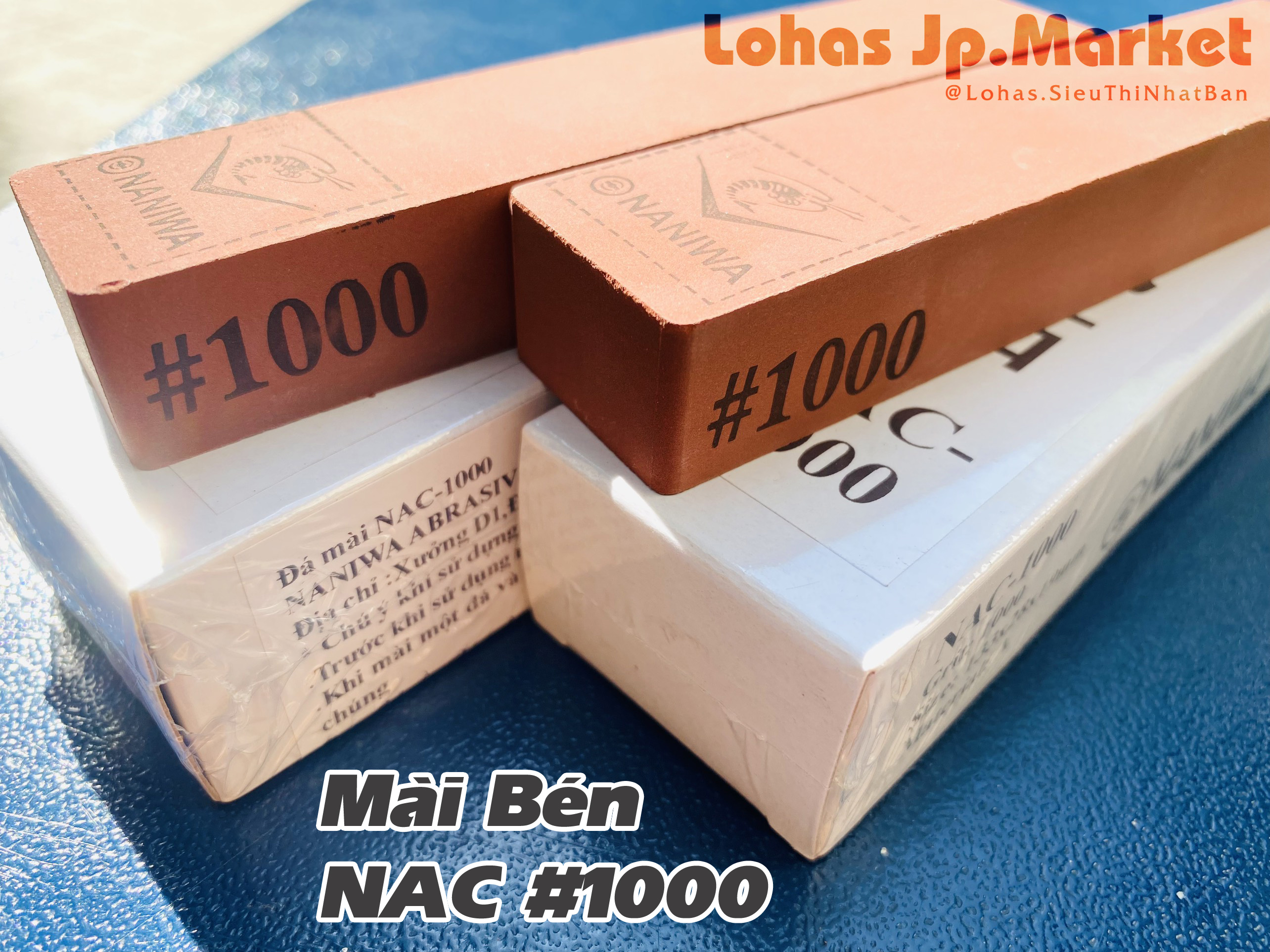 Đá mài nhật bản naniwa "mặt trung - mài bén" cỡ nhỏ nac: #1000 | kích thước 133x28x18mm | độ sắc bén cao