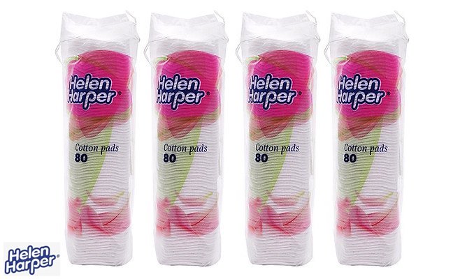 [Combo 4 gói] BÔNG TẨY TRANG HELEN HARPER (80 miếng/gói)