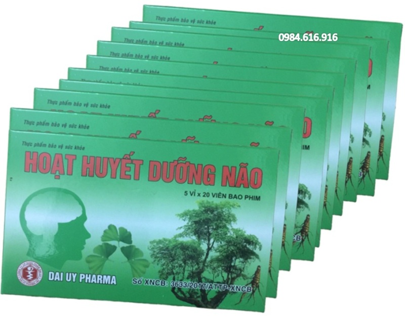 Combo 10 Hộp Hoạt Huyết Dưỡng Não Đại Uy- Hộp 100 Viên