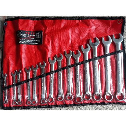 [HCM]Bộ cờ lê chìa khóa vòng miệng 14 cây thương hiệu YETI bộ từ cây chìa khoá  đủ số 8ly đến 24 ly chất liệu Thép Carbon cao cấp phù hợp với vặn bulong ốc tất cả trong gia đình có kèm túi và hộp - Cửa Hàng Nam