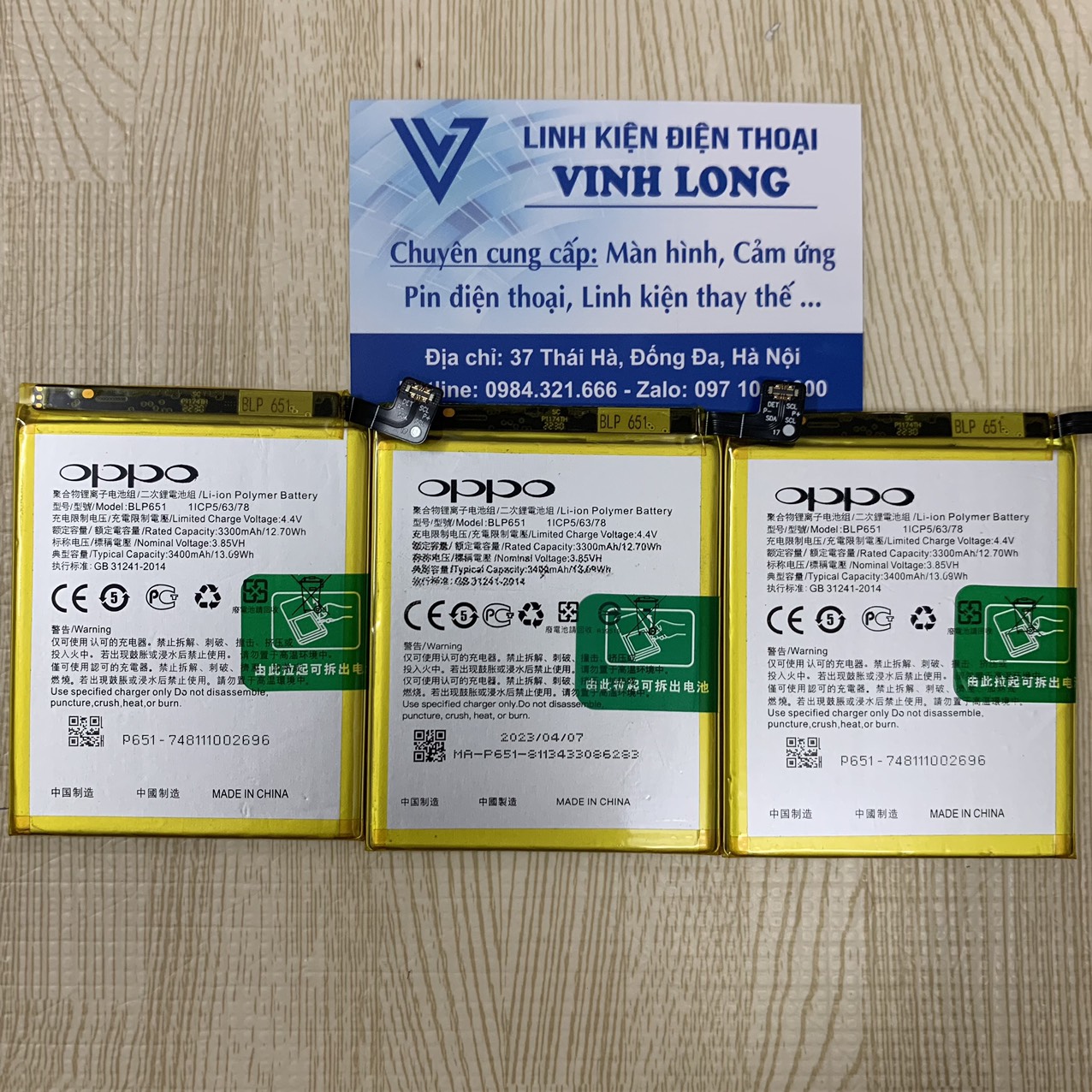 Pin Oppo R15 (Blp651) 3400Mah