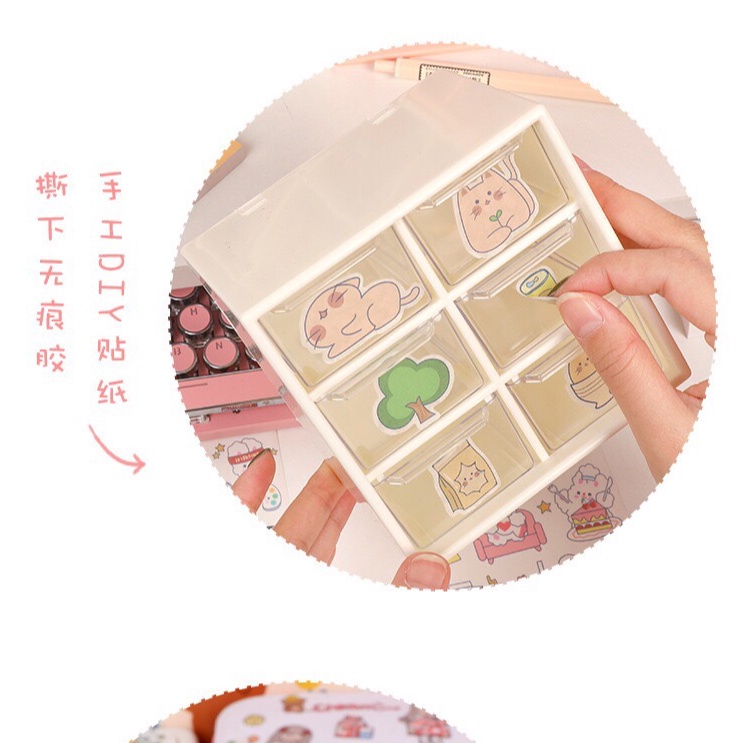 SET 2 TẤM STICKER dán trang trí xinh xắn