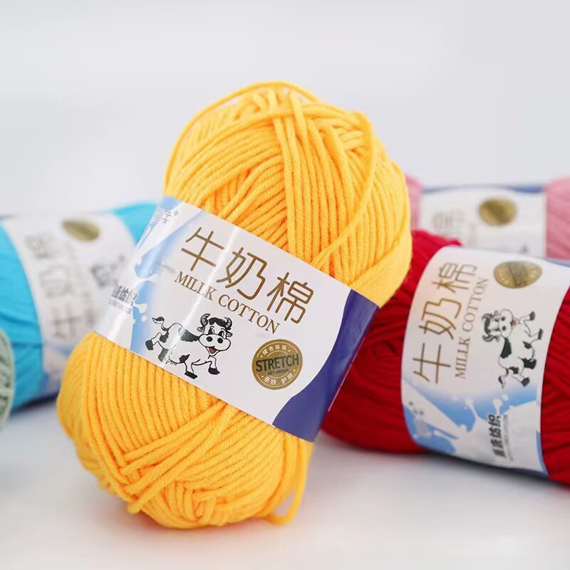 Len Milk Bò Cotton 50gr Đủ Màu Đan Móc Woolies