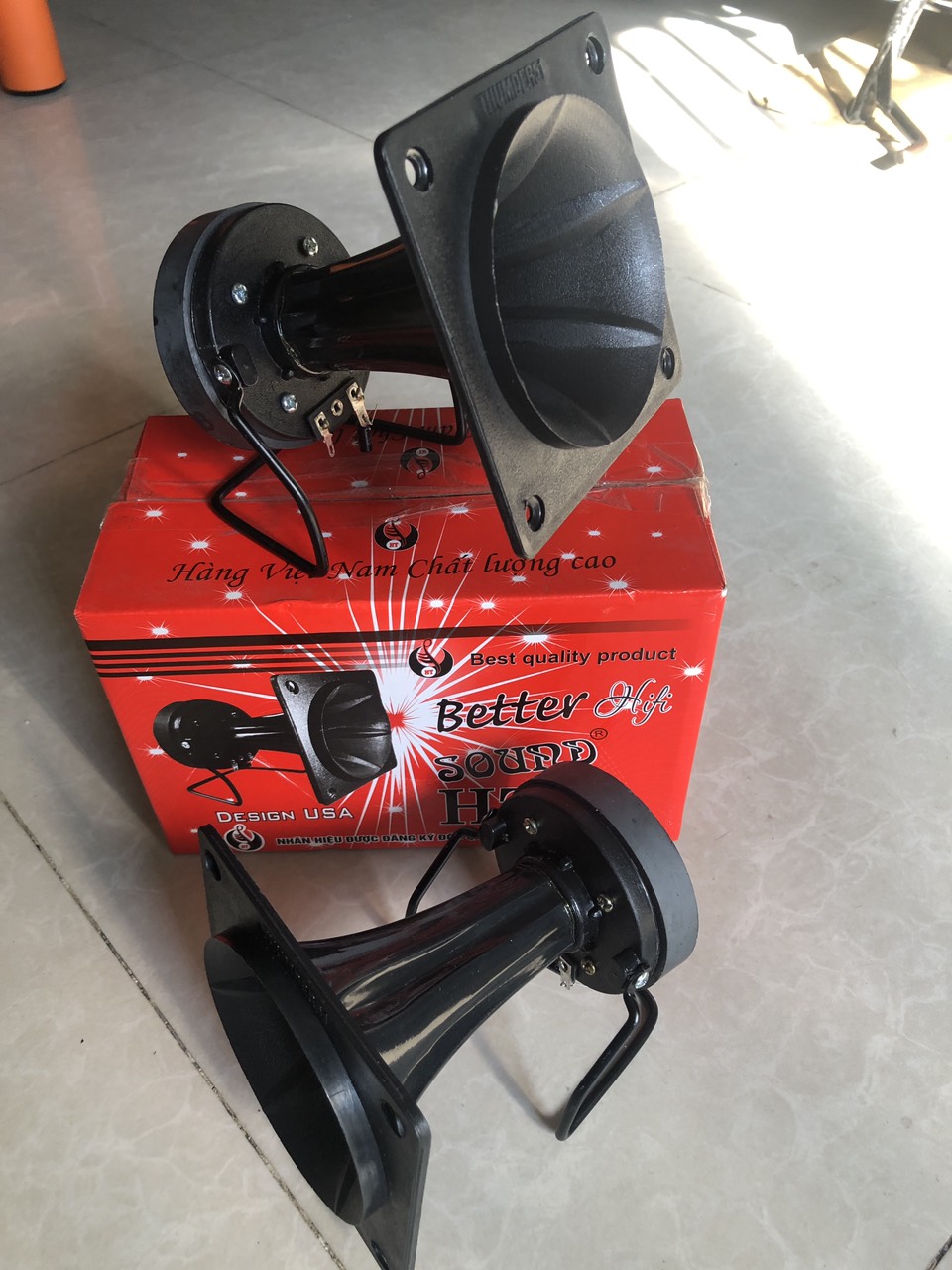 Bộ 2 Loa Treble Kèn Bổ Sung Treble cho loa thiếu Treble cực hay Thumder HT51 ( vuông )