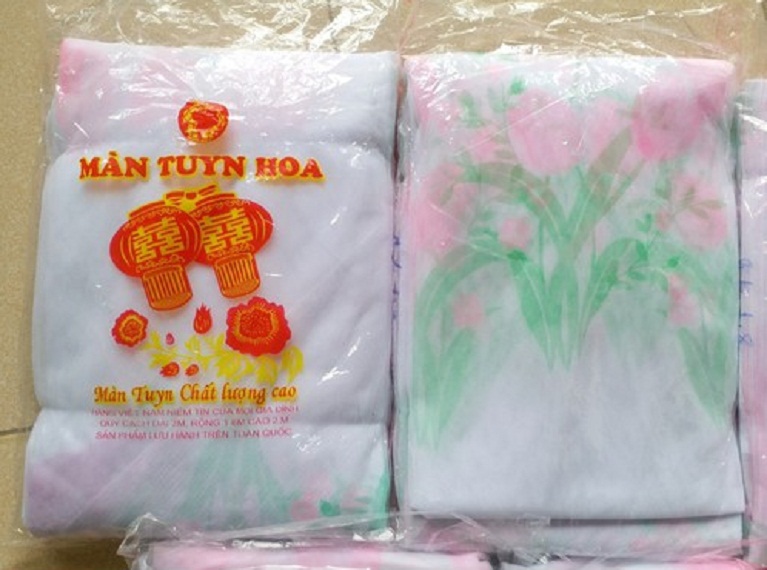 Màn Ngủ Tuyn In Hình Hoa Tuylip 1m6x2m