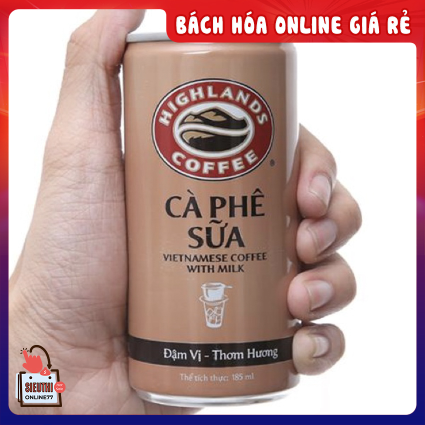 Lốc 6 lon cà phê sữa Highlands thơm ngon