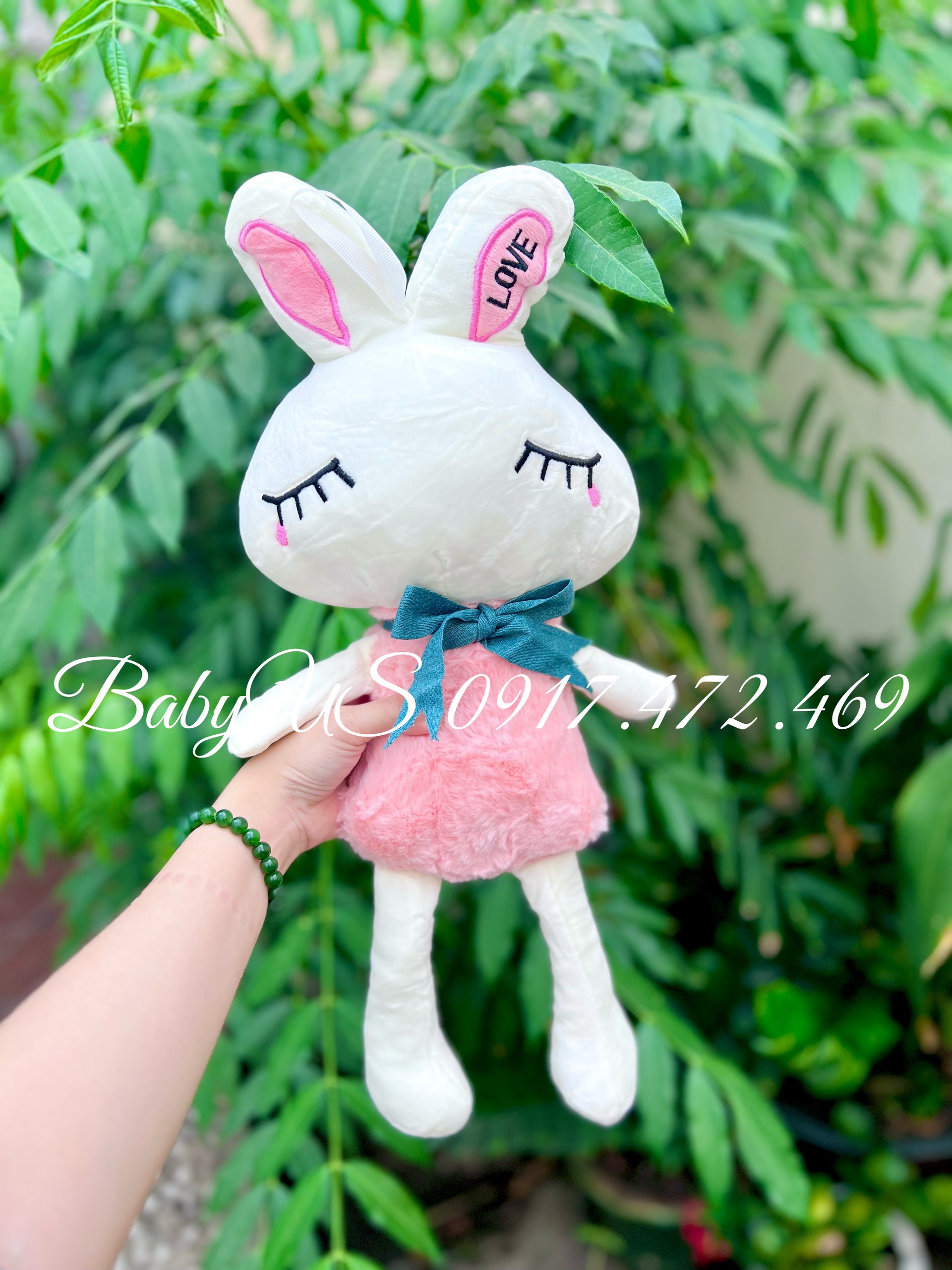 Thú bông thỏ bông cute cho bé siêu mềm mịn