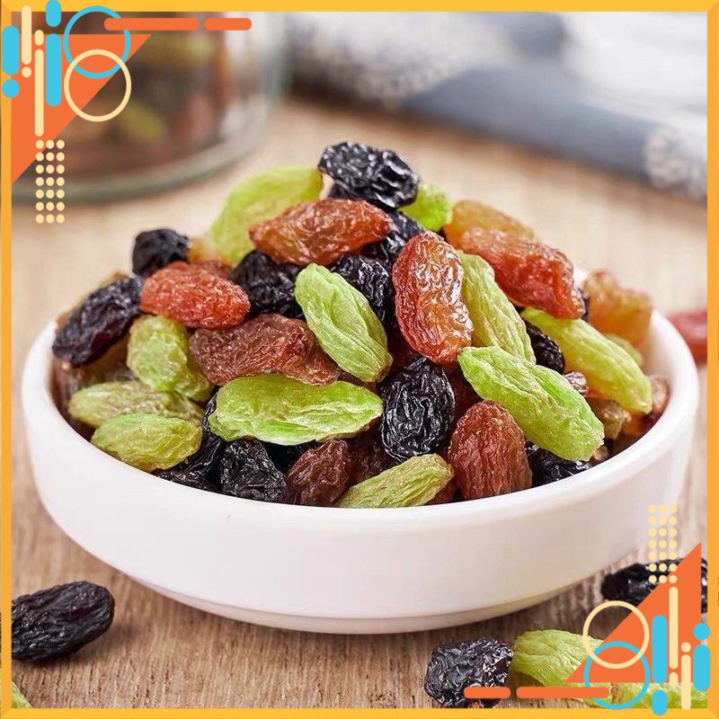 Nho khô nho xanh không hạt 1kg chua ngọt dễ ăn