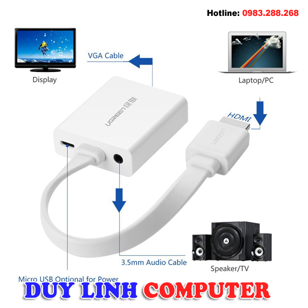 Cáp chuyển HDMI sang VGA Ugreen 40247