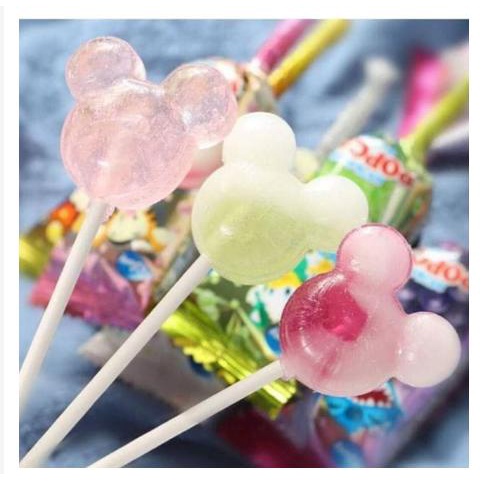 Set 10 chiếc Kẹo mút Glico Popcan Mickey Nhật Bản