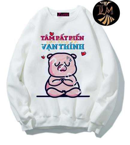 [HCM]Áo SWEATER Nam Nữ HEO 2019 Hot  Big Size  100kg Vải Nỉ Bông Dày Mịn Cao Cấp _SW60010131