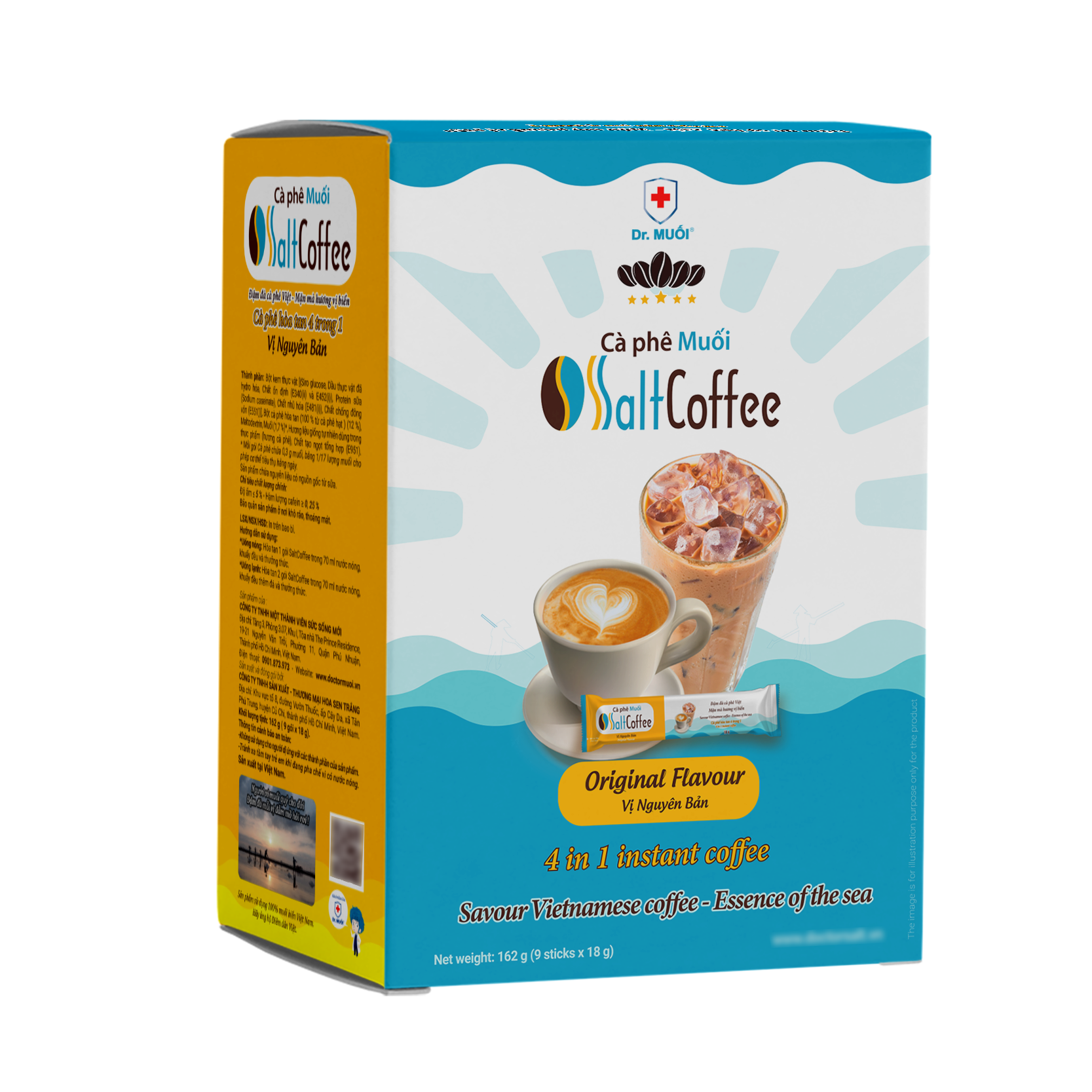 Cà Phê Muối SaltCoffee vị nguyên bản hộp 9 gói