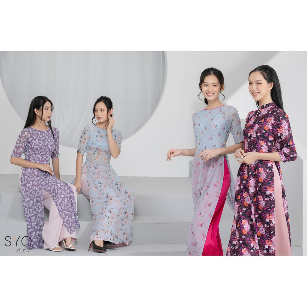 Áo Dài Cách Điệu Tay Bồng