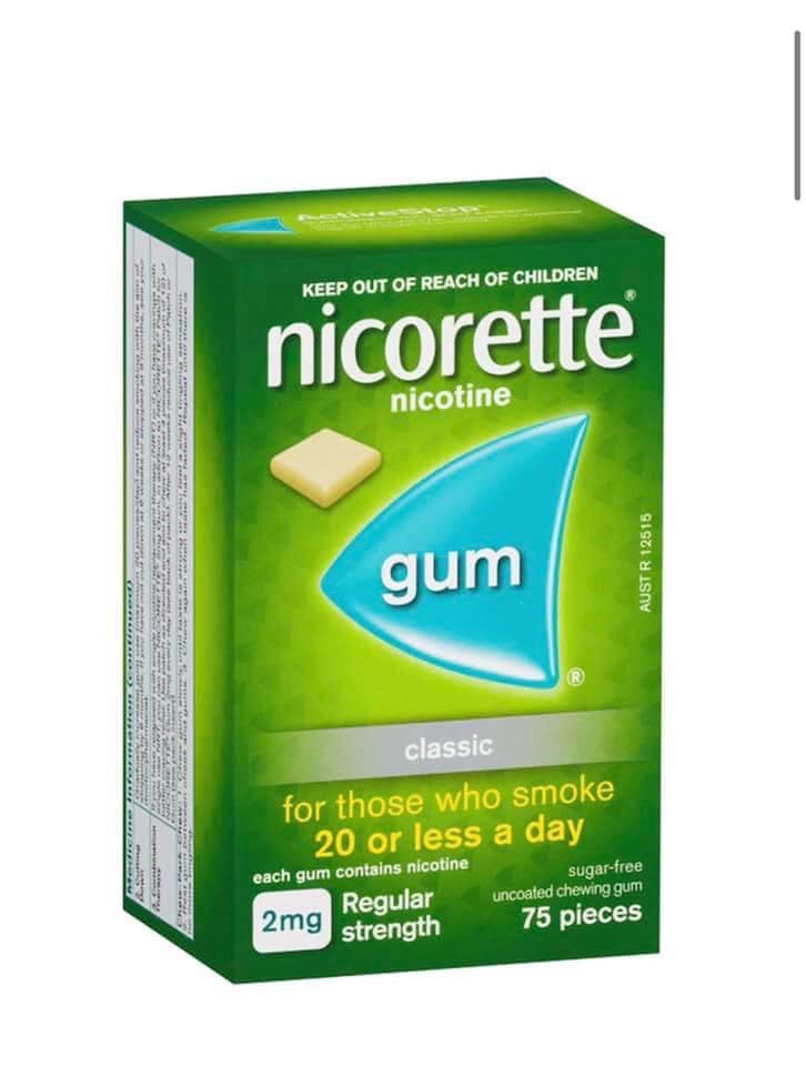 Kẹo Nicorette 2mg - hộp 75 viên