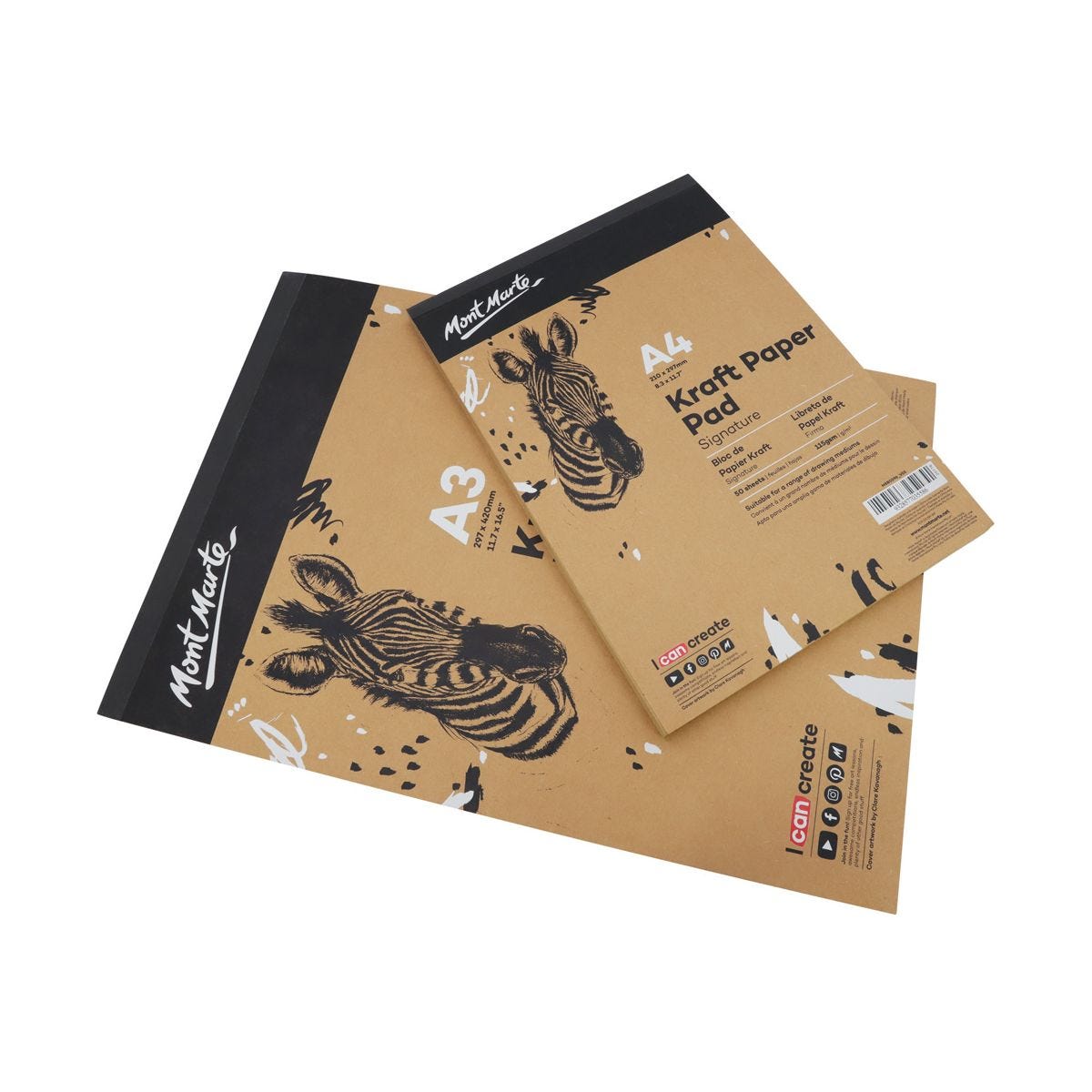 [DA ĐEN] Sổ Giấy Kraft Mont Marte 115gsm 50 Tờ