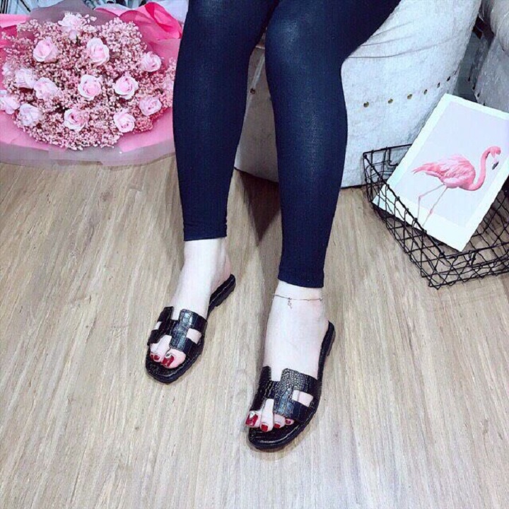 Dép chữ H da cá sấu siêu hot