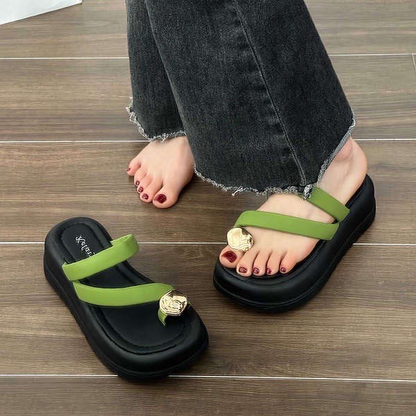 Dép nữ đế bánh mì 7 cm MINSSO chất êm cực bền