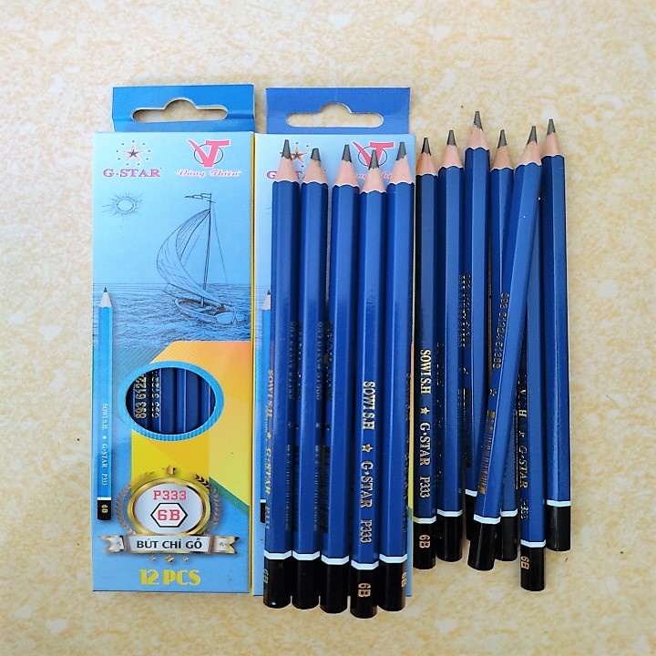 Bút Chì 6B Hộp 12 Bút