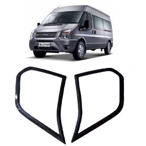 [HCM]BỘ ỐP TRANG TRÍ VIỀN ĐÈN TRƯỚC VÂN CACBON DÀNH CHO XE FORD TRANSIT 2014-2018