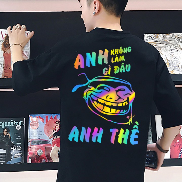 Áo Thun Nam Nữ Phản Quang Bảy Màu Nhiều Mẫu, Cá Tính, Giá Rẻ, Hình In To Đep Tỏa Sáng Thu Hút Ánh Nhìn unisex nam nữ giá