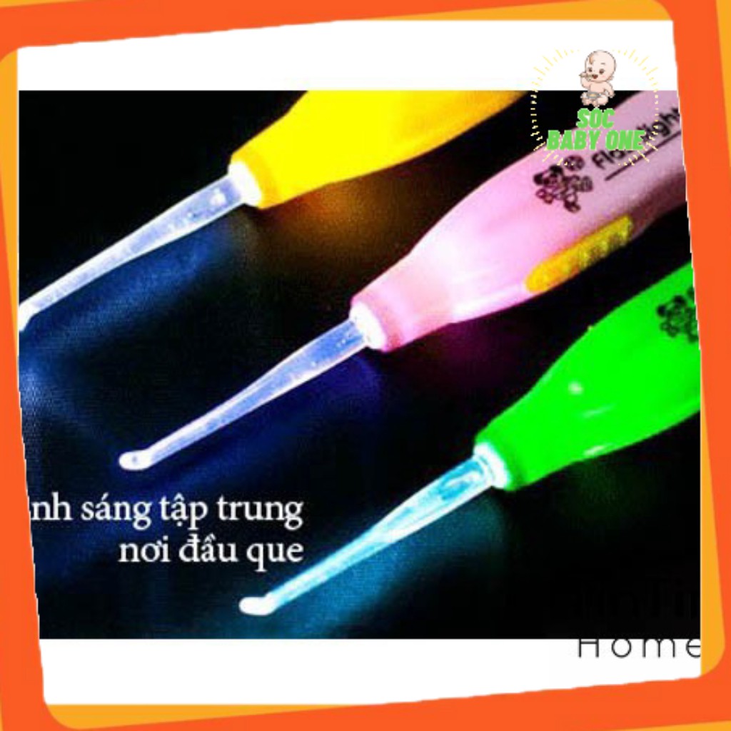 Set 3 Dụng cụ lấy ráy tai có đèn phát sáng (vỉ giấy)