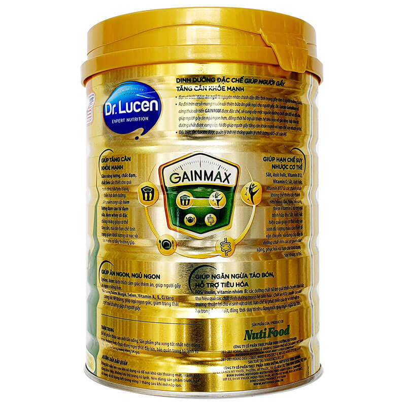 Sữa Bột Dr.Lucen Gain Max 900g date mới nhất