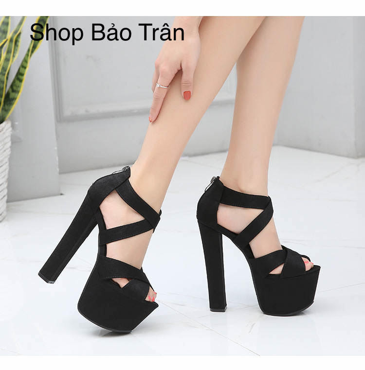 giày cao gót 15cm độn đế siêu cao