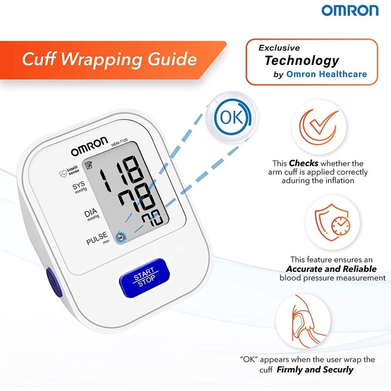 Máy Đo Huyết Áp Bắp Tay Omron Hem-7120
