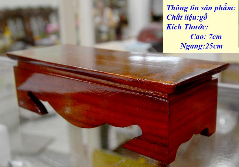 [HCM]Đôn gỗ dài khắc hoa sen nổi đặt tượng thờ-Nhiều cỡ