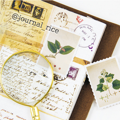 Hộp 45 sticker Tem Thư Thảo Dược trang trí planner scrapbook