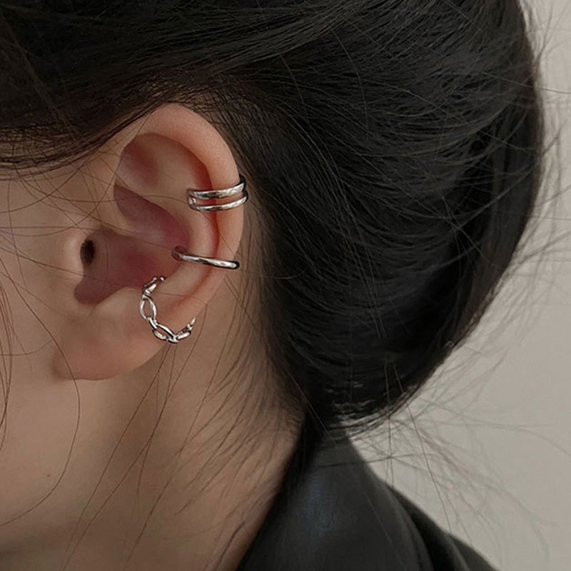 Set khuyên kẹp vành tai 925 cá tính