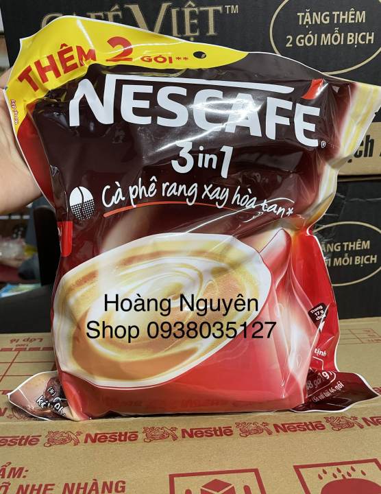NESCAFE 3IN1 ĐẬM ĐÀ HÀI HOÀ 46 GÓI x 17 GR (màu Đỏ) – Date T09/2022 – hàng sẵn – có mẫu mới 48 gói x17gr – Nestle’ – top1shop