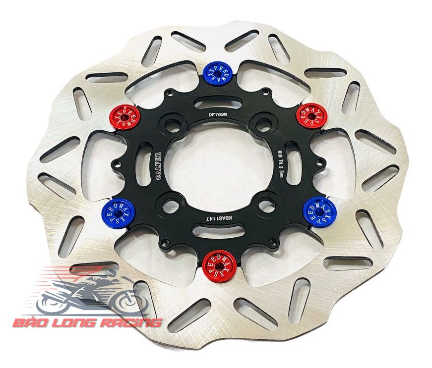 Đĩa Thắng Kiểu CNC Phay Bông 220 Gắn Sirius Wave Dream Jupiter .....màu Đen