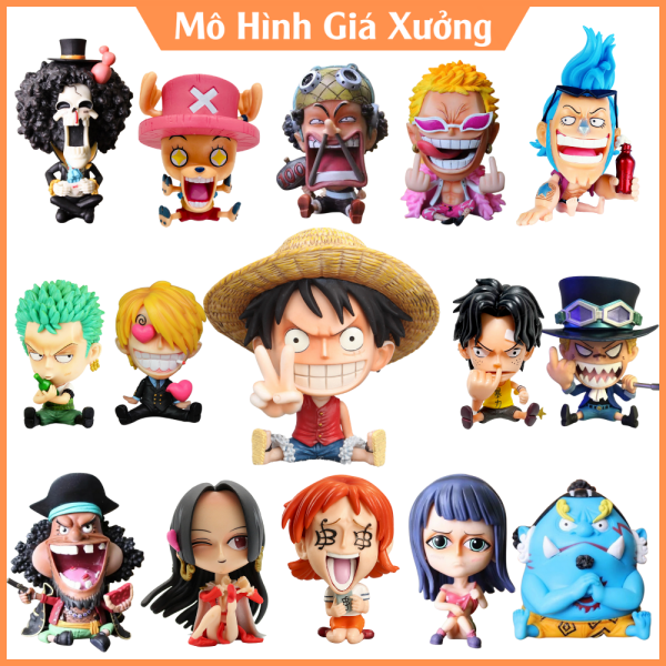 Mô hình One Piece Chibi Luffy Zoro và các nhân vật trong băng mũ rơm ,  ACE , Sabo , Doflamingo , Boa Hancok , Mihawk , Râu đen - figure anime one piece , mô hình giá xưởng
