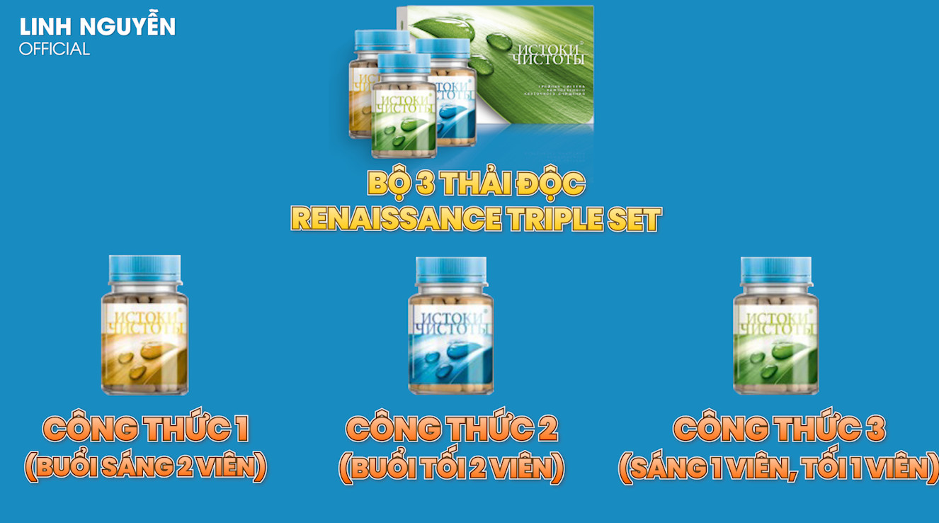 Bộ Ba Thải Độc Cấp Độ Tế Bào Renaissance Triple Set Siberian Wellness