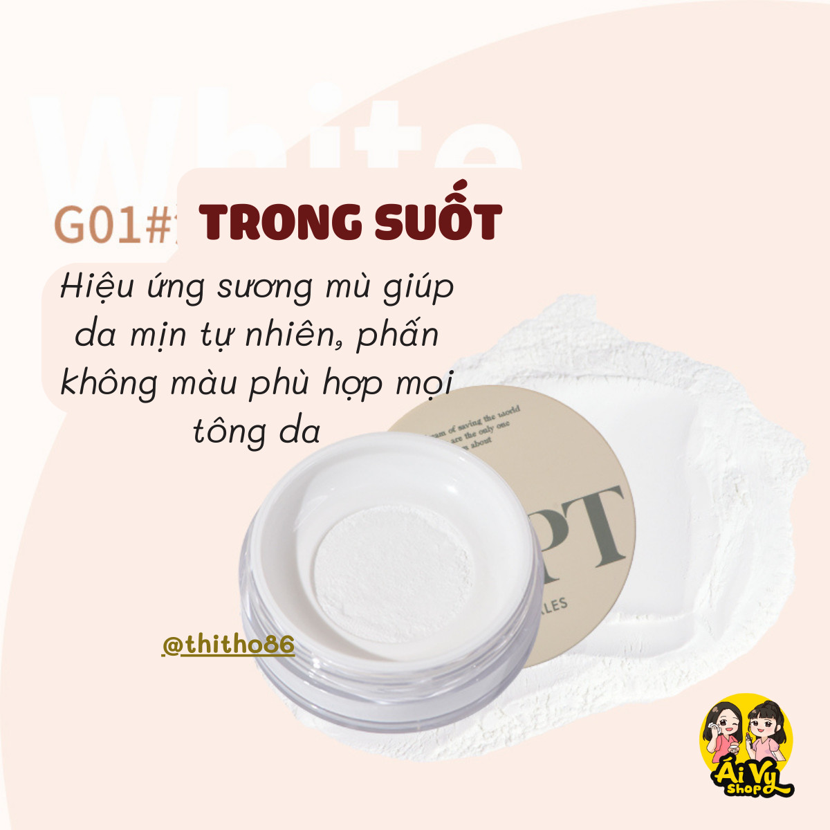 Phấn phủ bột kiềm dầu gogo tales rapt misty makeup powder gt465 - gogotales
