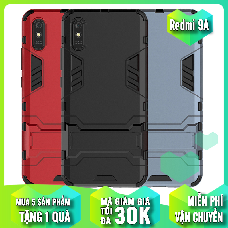 Ốp lưng cho Xiaomi Redmi 9A iRON - MAN Nhựa PC cứng viền dẻo chống sốc