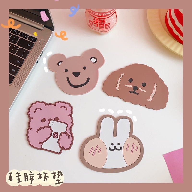 Đế Lót Ly Silicon Nhiều Hình Cute