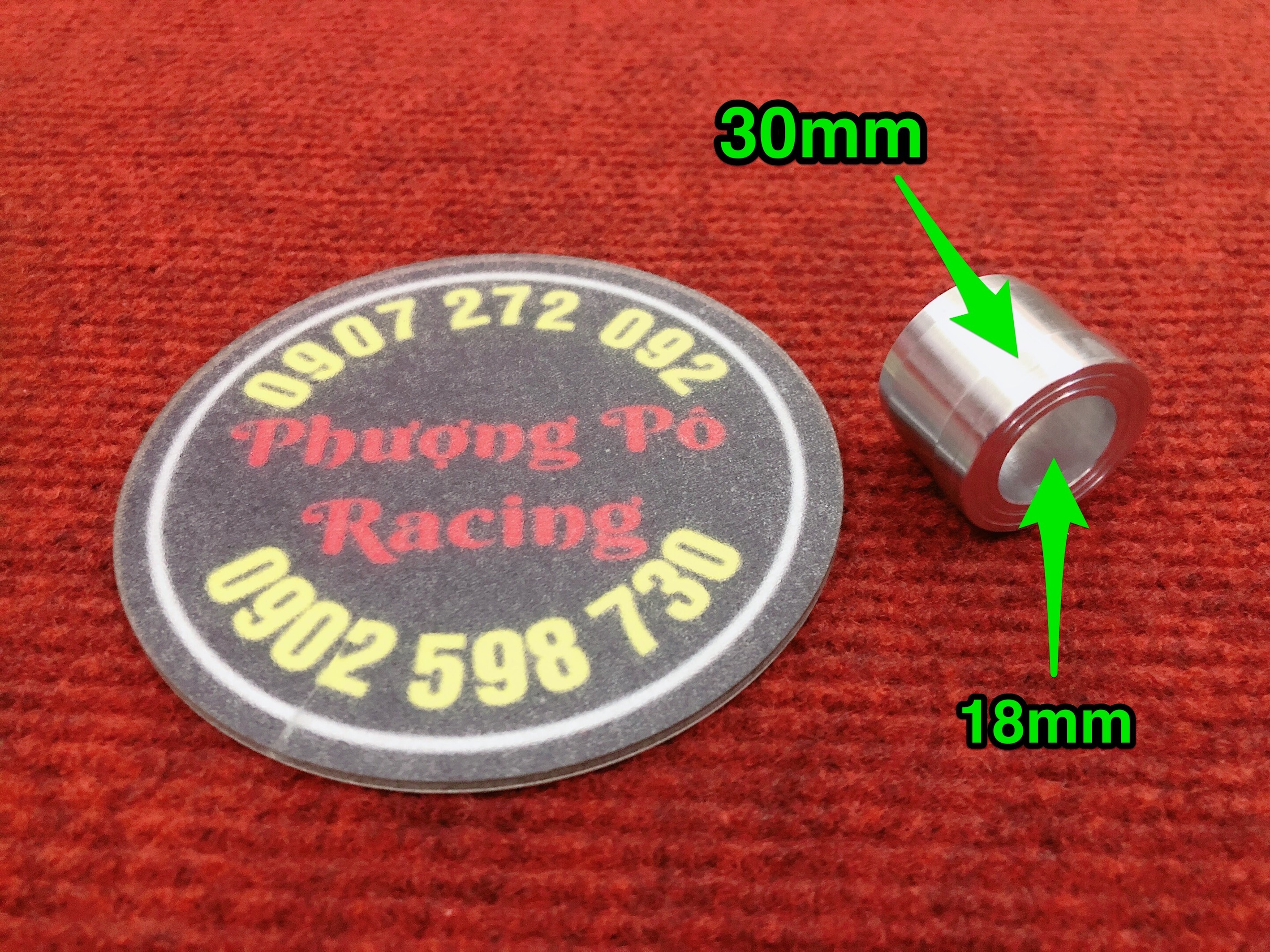 [HCM]tiêu tiện nhôm giảm thanh 30x18 cho CBR & REDLEO