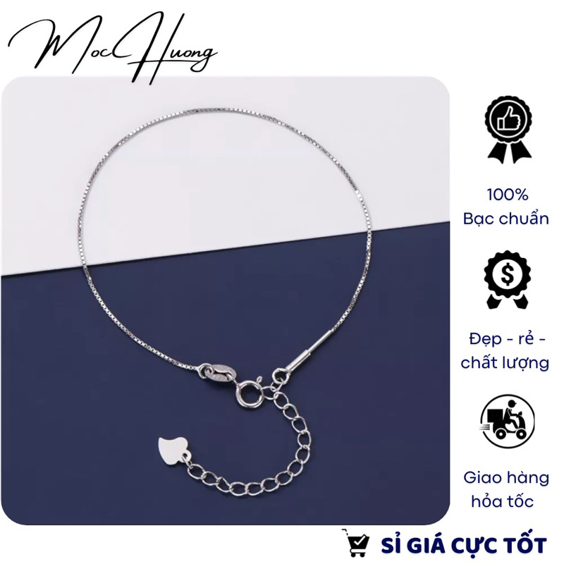 Vòng tay/Lắc tay bạc có thể xỏ thêm charm, hạt đá - MH853
